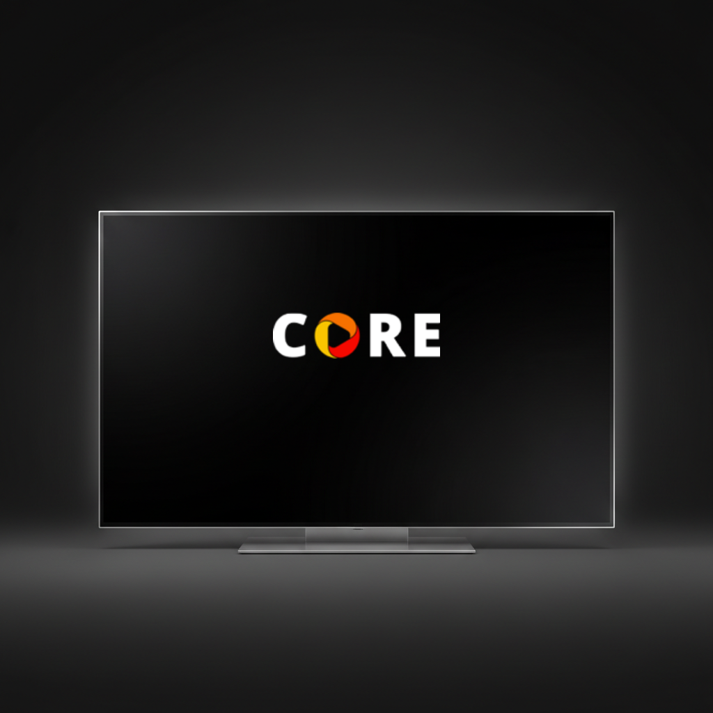 Smart TV exibindo Core Play IPTV